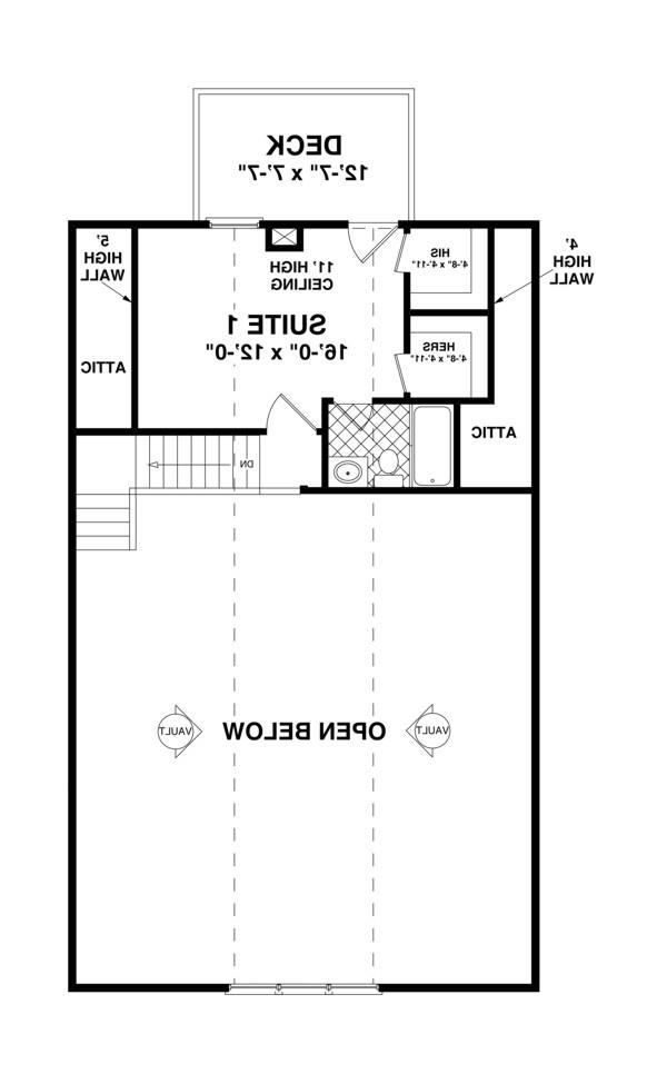 Upper Level Floorplan image of The Shadowbrook House Plan